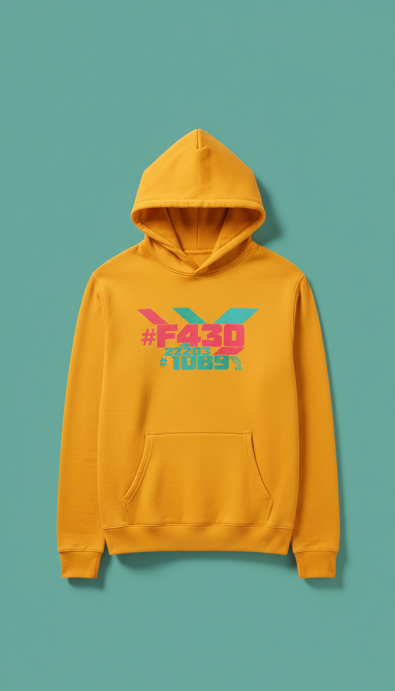 Vivid Marigold Screen-Printed Hoodie
