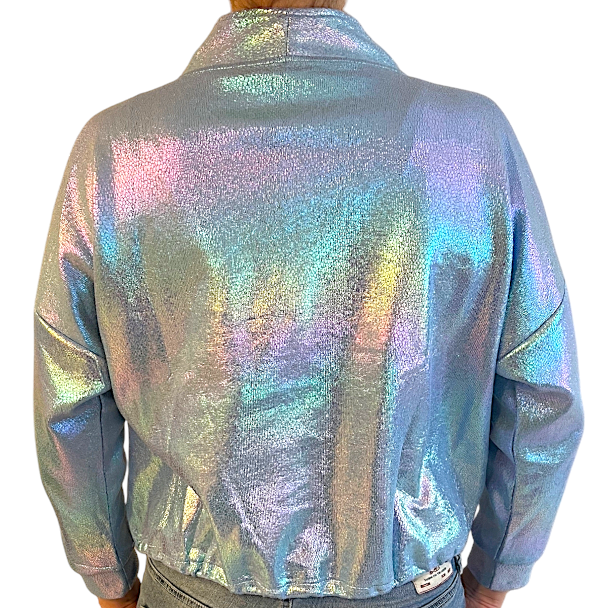 TJ Blush Blue Metalic Sweater