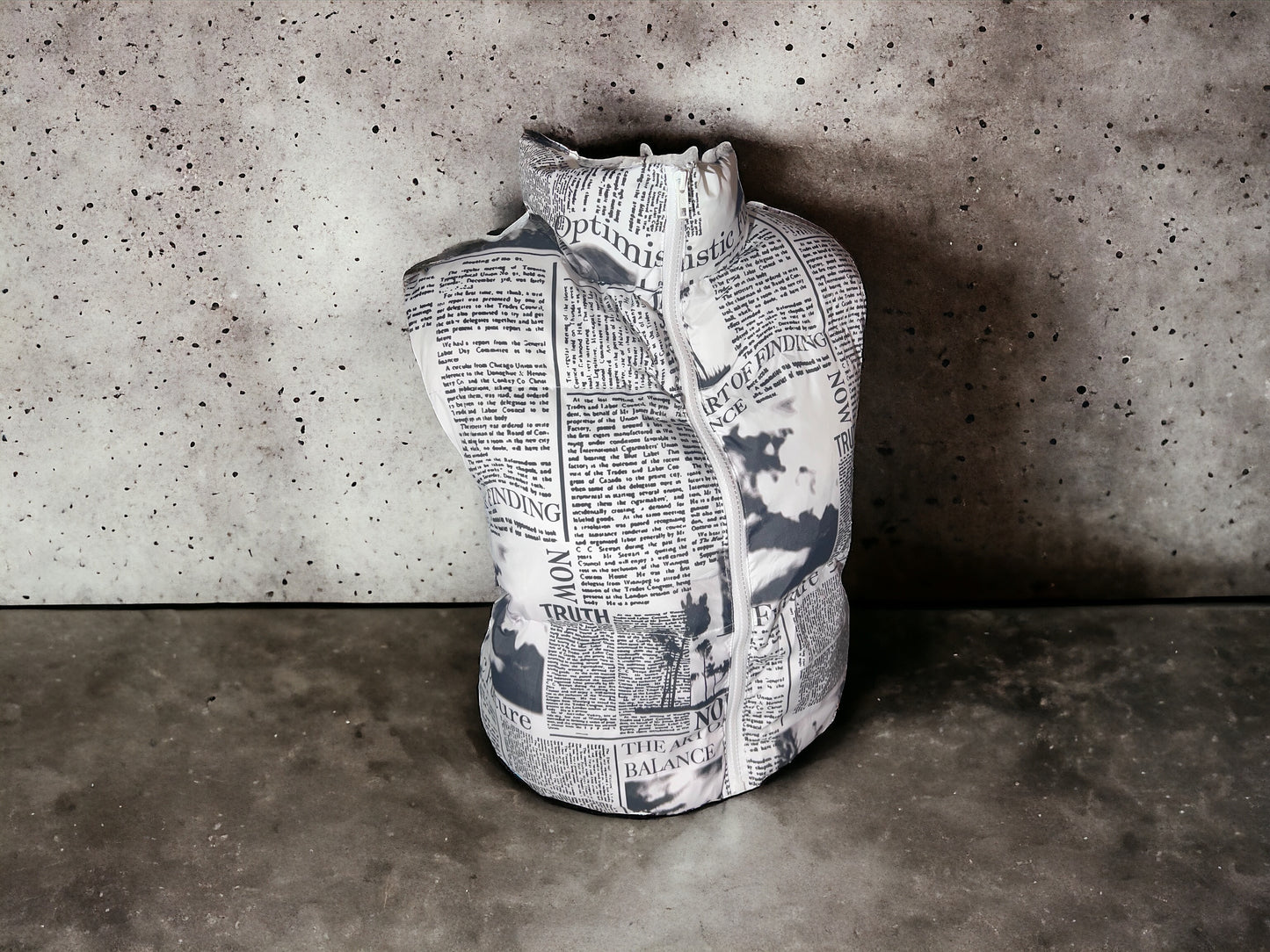 Newspaper Gilet Jacket