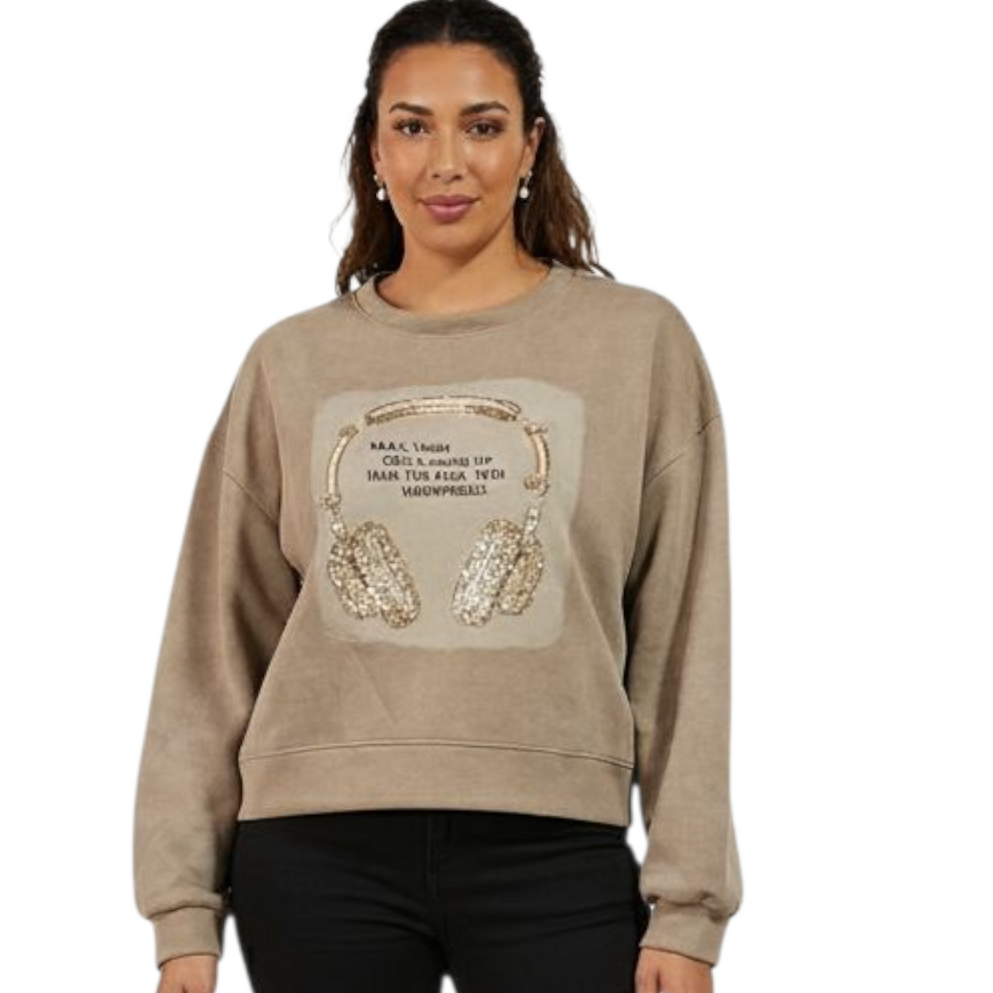 TJ Blush headphones sweater