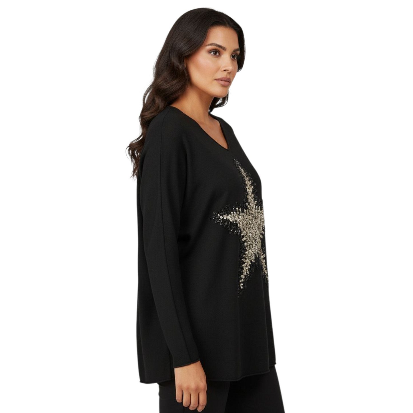TJ Blush Sequins Star sweater