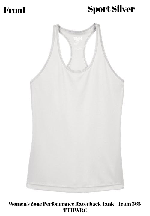 Custom Women's Zone Performance Racerback Tank - Team 365 TT11WRC DTF