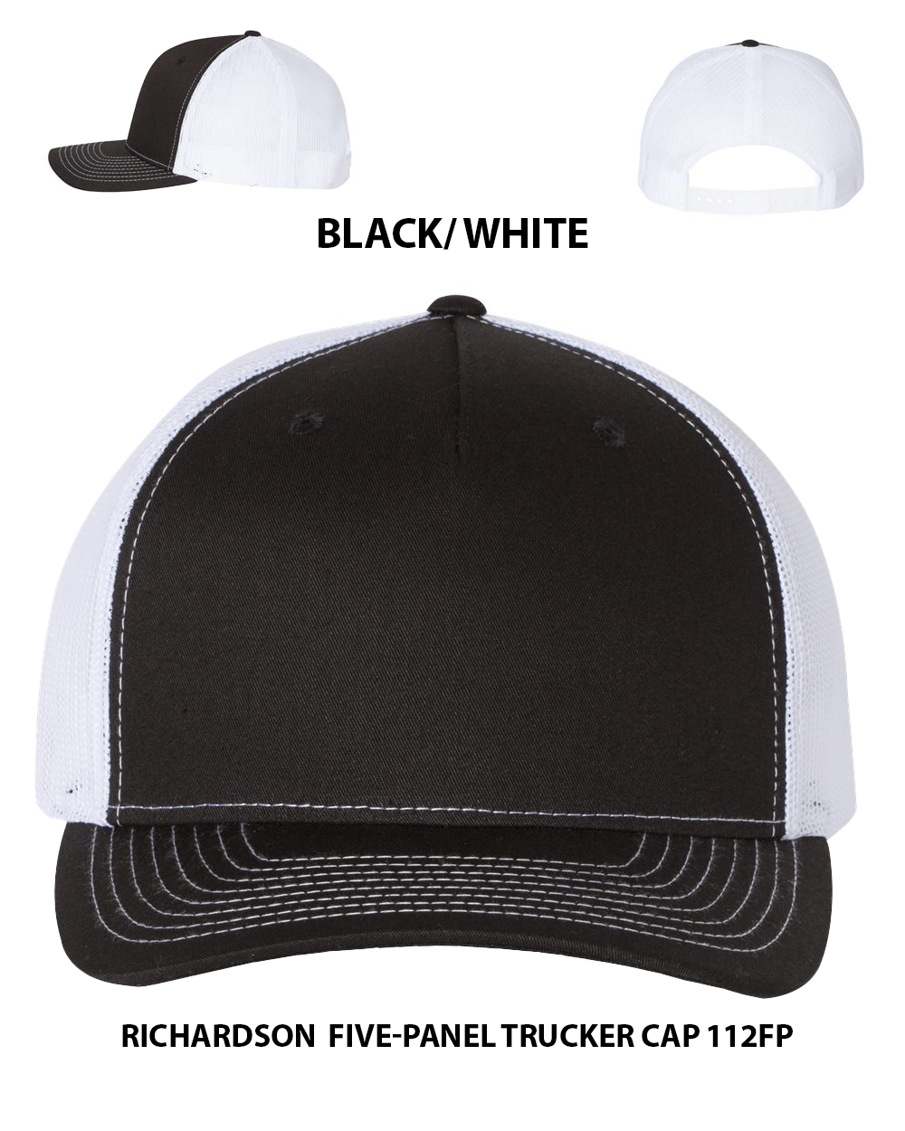 Custom hat Richardson  Five-Panel Trucker Cap 112FP Dtf