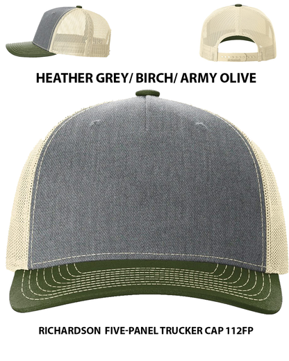 Custom hat Richardson  Five-Panel Trucker Cap 112FP Dtf