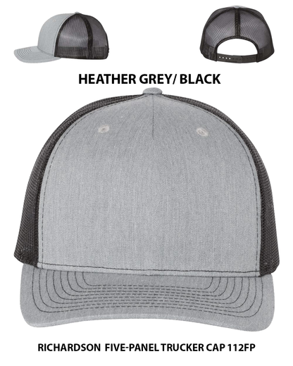 Custom hat Richardson  Five-Panel Trucker Cap 112FP Dtf