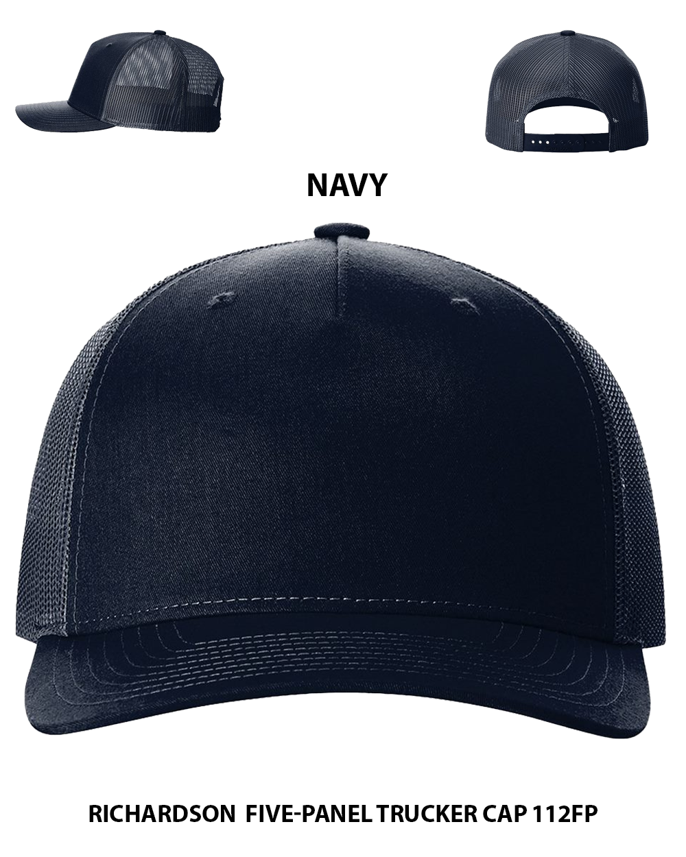 Custom hat Richardson  Five-Panel Trucker Cap 112FP Dtf