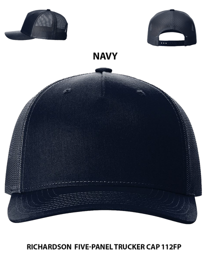 Custom hat Richardson  Five-Panel Trucker Cap 112FP Dtf