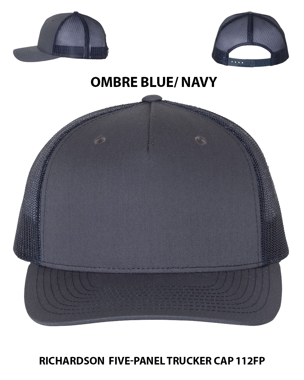 Custom hat Richardson  Five-Panel Trucker Cap 112FP Dtf