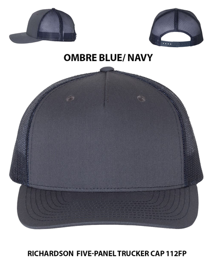 Custom hat Richardson  Five-Panel Trucker Cap 112FP Dtf