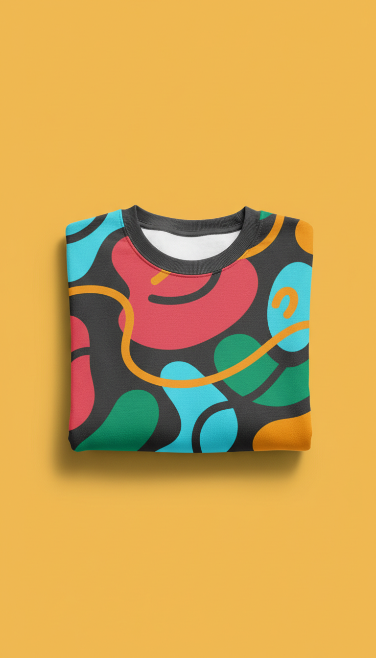 Lively Jade Custom Print Crewneck
