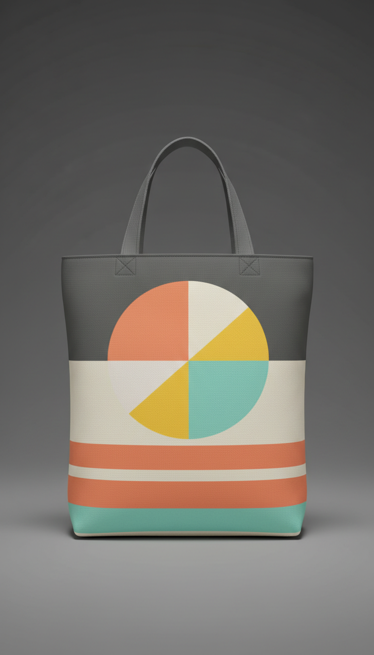 Branded Tote Bag, Vibrant Print