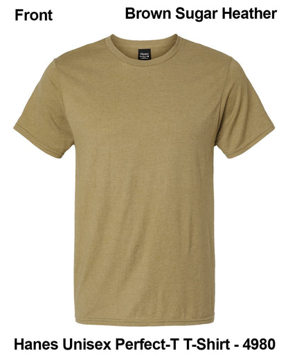Customize Unisex T-shirt Print Hanes Perfect TEE 4980