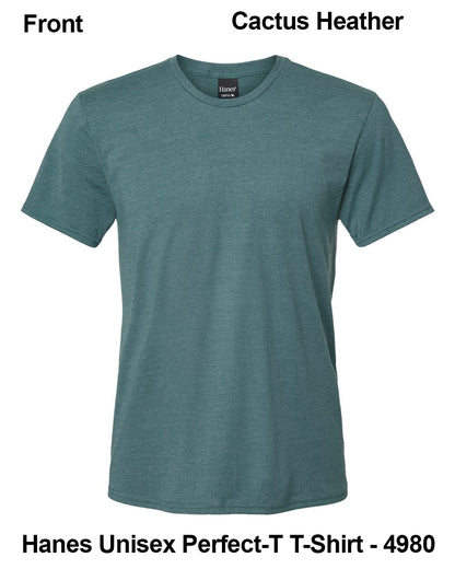 Customize Unisex T-shirt Print Hanes Perfect TEE 4980