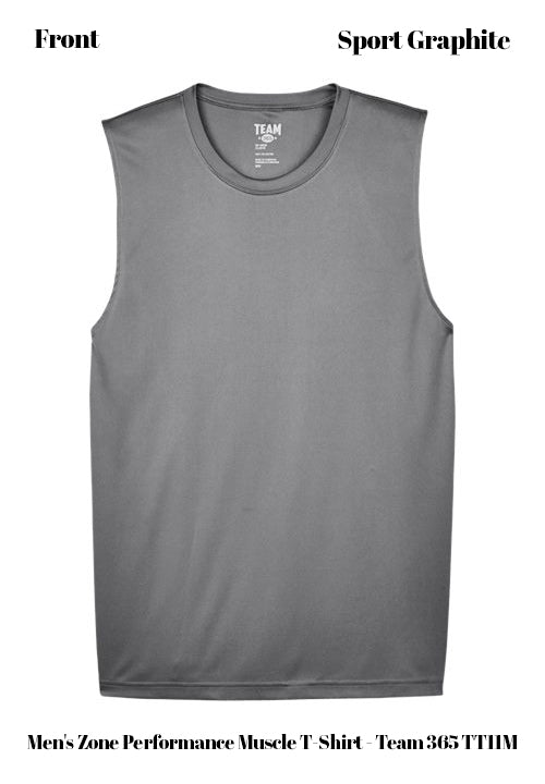 Custom Men's Zone Performance Muscle T-Shirt - Team 365 TT11M DTF
