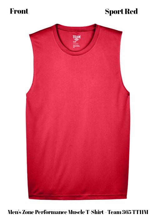 Custom Men's Zone Performance Muscle T-Shirt - Team 365 TT11M DTF