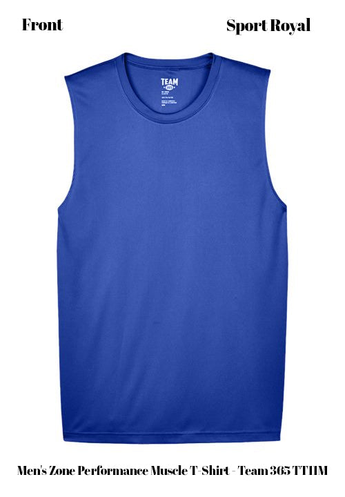 Custom Men's Zone Performance Muscle T-Shirt - Team 365 TT11M DTF