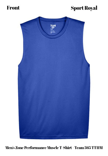 Custom Men's Zone Performance Muscle T-Shirt - Team 365 TT11M DTF