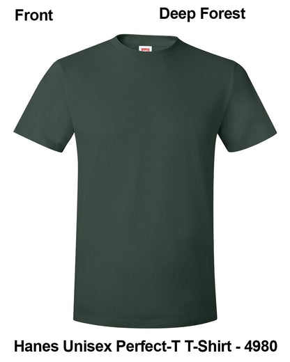 Customize Unisex T-shirt Print Hanes Perfect TEE 4980