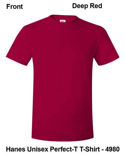 Customize Unisex T-shirt Print Hanes Perfect TEE 4980