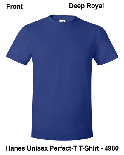 Customize Unisex T-shirt Print Hanes Perfect TEE 4980