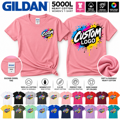 Gildan 5000L Women's Custom T-shirt/ Personalized Printing, for personalized DTF shirt printing