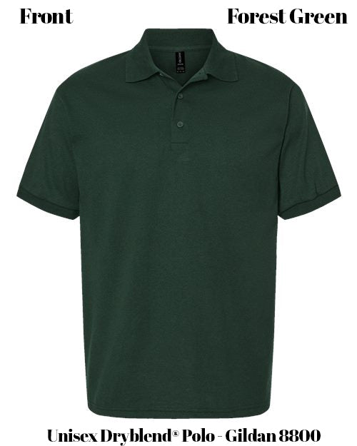 Custom Print Unisex Dryblend® Polo - Gildan 8800