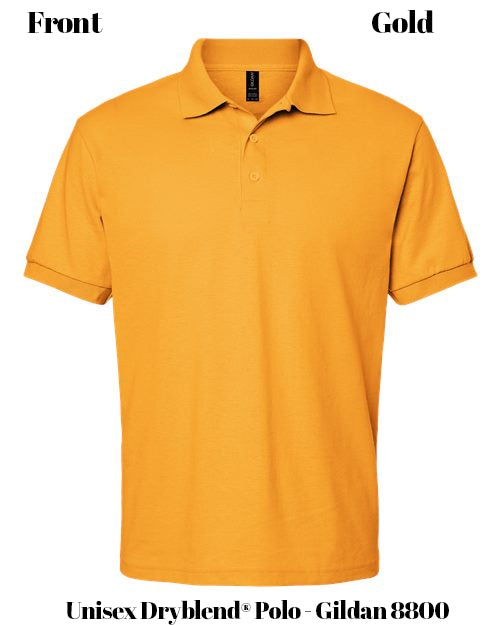Custom Print Unisex Dryblend® Polo - Gildan 8800