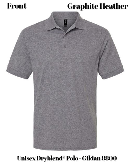 Custom Print Unisex Dryblend® Polo - Gildan 8800