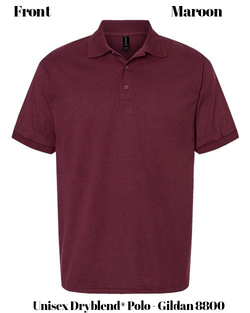 Custom Print Unisex Dryblend® Polo - Gildan 8800
