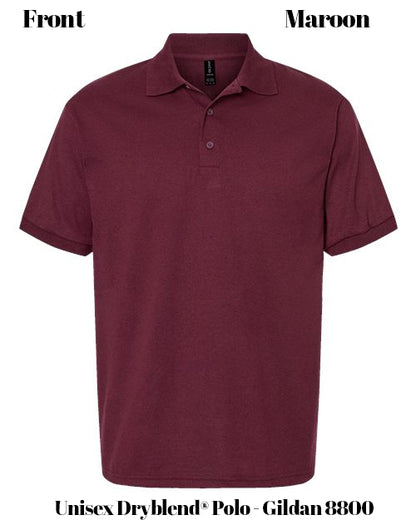 Custom Print Unisex Dryblend® Polo - Gildan 8800