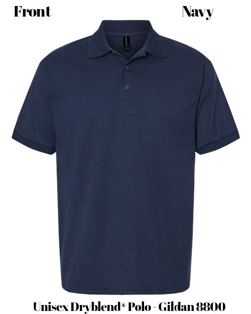 Custom Print Unisex Dryblend® Polo - Gildan 8800