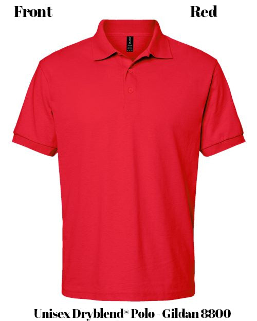 Custom Print Unisex Dryblend® Polo - Gildan 8800