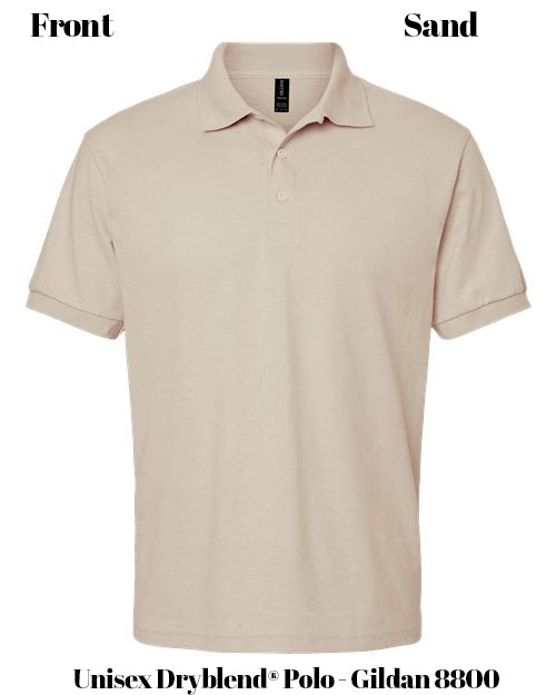 Custom Print Unisex Dryblend® Polo - Gildan 8800