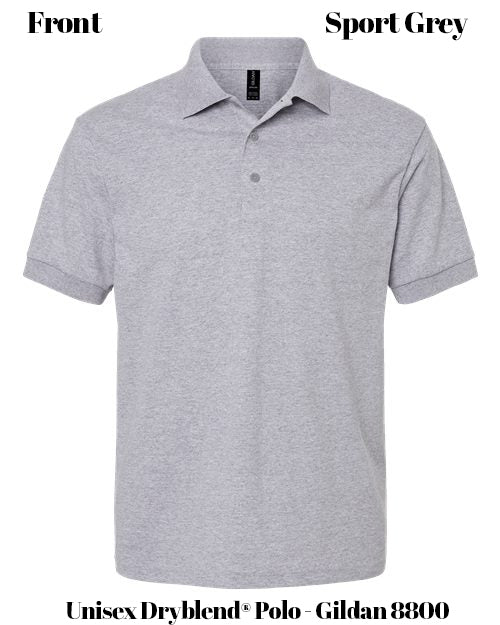Custom Print Unisex Dryblend® Polo - Gildan 8800