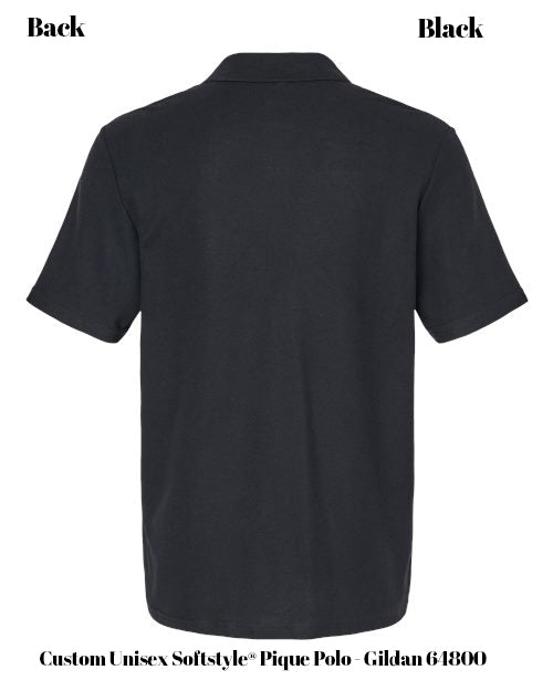 Custom Unisex Softstyle® Pique Polo - Gildan 64800