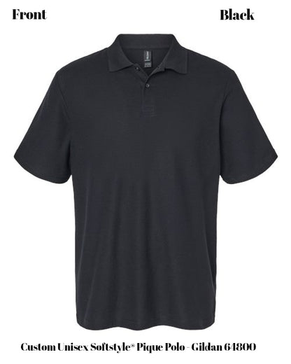 Custom Unisex Softstyle® Pique Polo - Gildan 64800