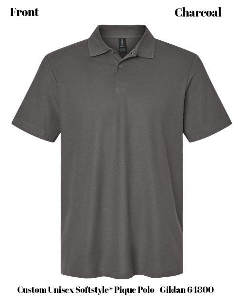 Custom Unisex Softstyle® Pique Polo - Gildan 64800