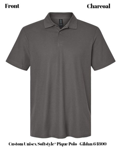 Custom Unisex Softstyle® Pique Polo - Gildan 64800