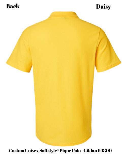 Custom Unisex Softstyle® Pique Polo - Gildan 64800
