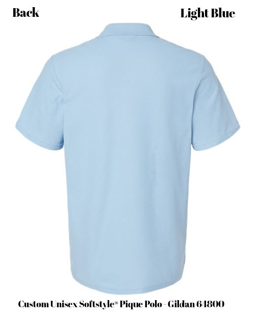 Custom Unisex Softstyle® Pique Polo - Gildan 64800