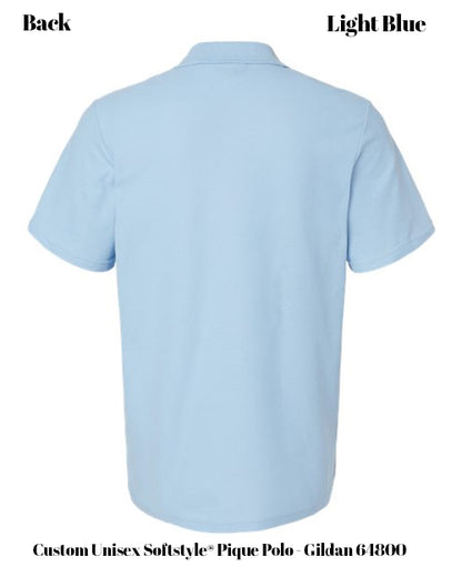Custom Unisex Softstyle® Pique Polo - Gildan 64800