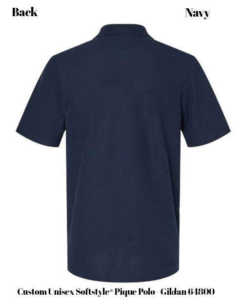 Custom Unisex Softstyle® Pique Polo - Gildan 64800