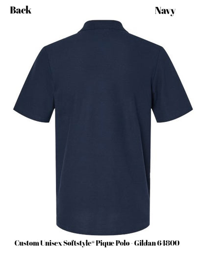 Custom Unisex Softstyle® Pique Polo - Gildan 64800