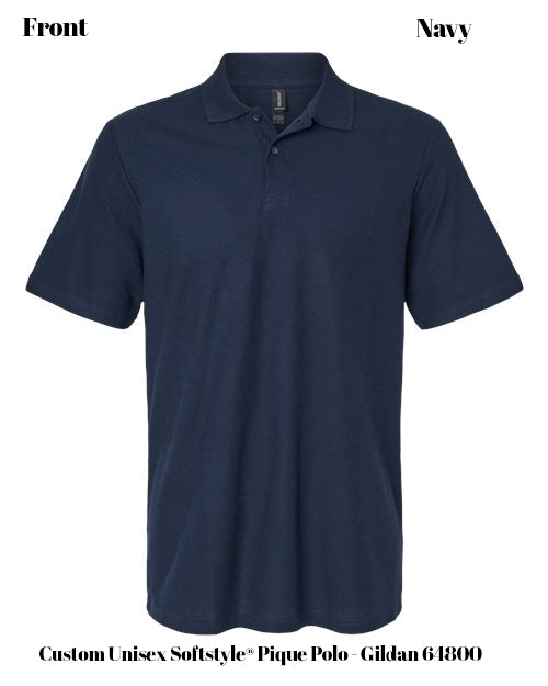 Custom Unisex Softstyle® Pique Polo - Gildan 64800