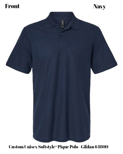 Custom Unisex Softstyle® Pique Polo - Gildan 64800