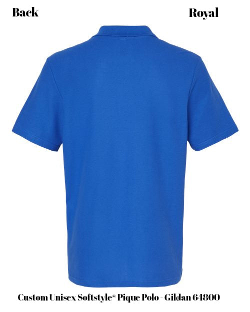 Custom Unisex Softstyle® Pique Polo - Gildan 64800