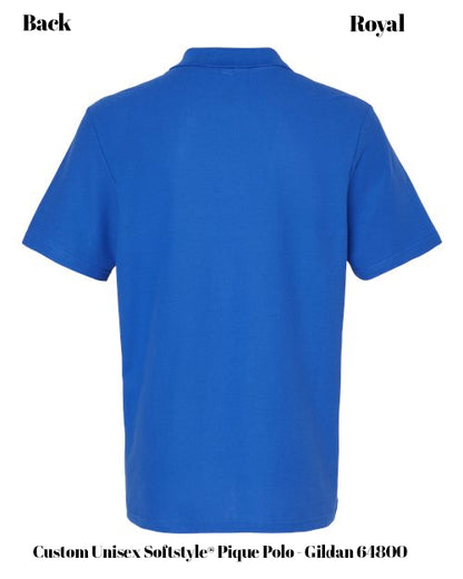 Custom Unisex Softstyle® Pique Polo - Gildan 64800