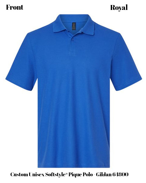 Custom Unisex Softstyle® Pique Polo - Gildan 64800