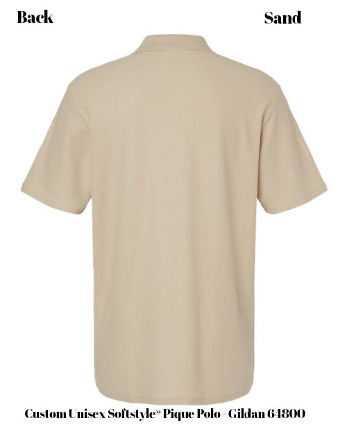 Custom Unisex Softstyle® Pique Polo - Gildan 64800