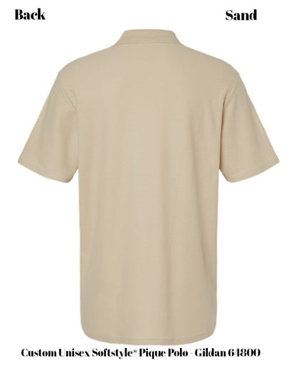 Custom Unisex Softstyle® Pique Polo - Gildan 64800